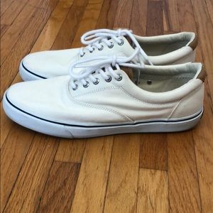 Sperry White shoes.